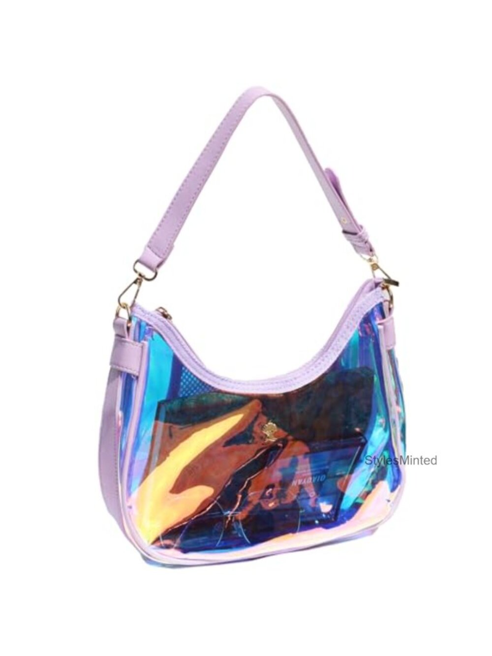 Clear TPU Stadium-Approved Hobo Crossbody Bag with Detachable Straps